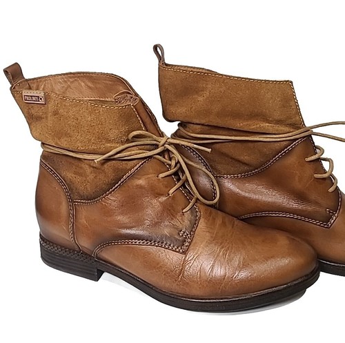 Men's Pikolinos Brown Leather Lace Up Boots Size 40 EU. Us Mens Size 9.5 Nice - Picture 2 of 6