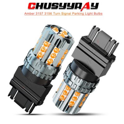 For 2009-2014 F150 Error Free Yellow/Amber 3157 LED Switchback Turn Signal Bulb