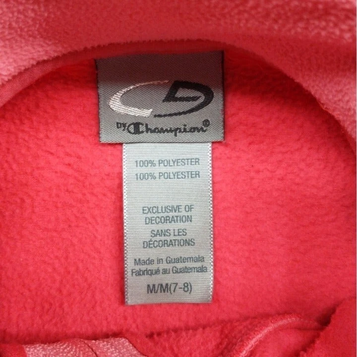 Girl's C9 by Champion Bright Pink Fleece Sweatshirt Med 7/8 - Image 4 of 4