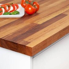 Iroko Worktops - Solid Wood Worktop, Kitchen Breakfast Bars, Real Solid Timber