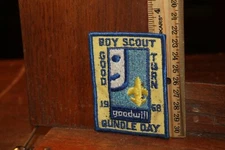 Vintage Embroidered Patch Boy Scouts 1968 Goodwill Bundle Day 