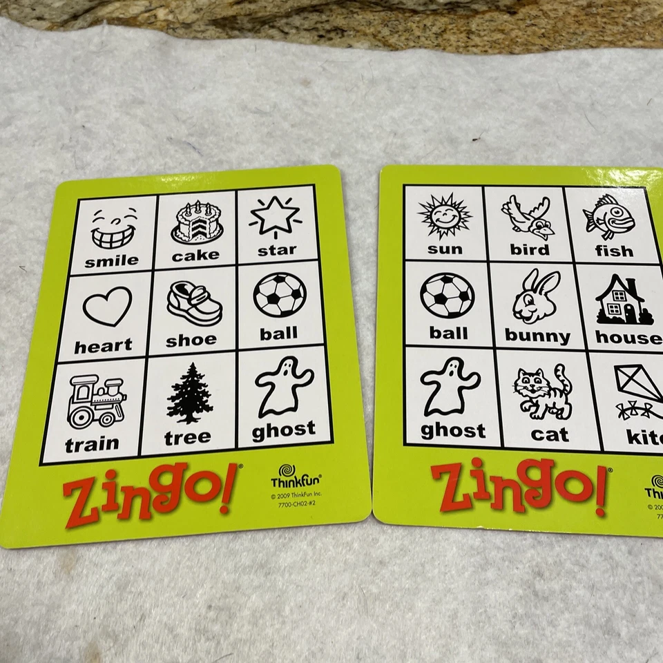 Zingo! Bingo Game Thinkfun Replacement Pieces 6 CARDS Instructions 2009 Only B5 - Image 3 of 4