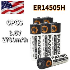6 Pack ER14505H 3.6V AA Battery 2700mAh Non-Rechargeable Battery New