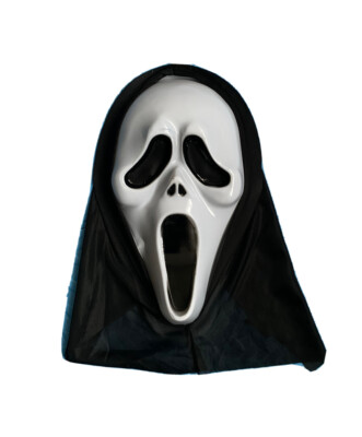 Scream Mask Halloween Nightmare Cosplay Costume / White Black