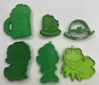 复古 Hallmark 圣帕特里克节塑料饼干切割机 6 件套