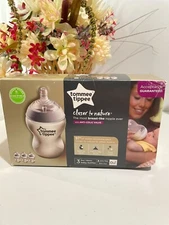 Tommee Tippee Closer To Nature Baby Bottles Set Of 3 9oz/260ml Slow Flow Anti-Co