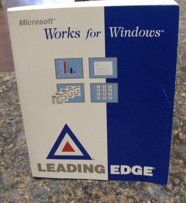 Vintage Microsoft Works For Windows Leading Edge USER'S Guide - FO25
