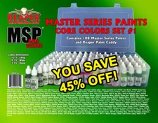 NEW Reaper Master Series Paint Set 09951 9001-9115 108 Basic Core Colors Sealed