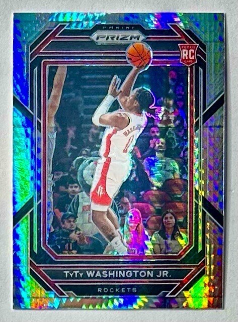 2022-23 TyTy Washington Silver Hyper Prizm Refractor Rookie SP RC #243 Rockets