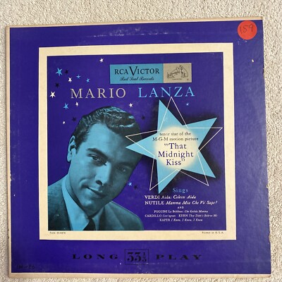 MARIO LANZA sings CELESTE AIDA,  Mamma Mia Che - 10'' vinyl record 33rpm