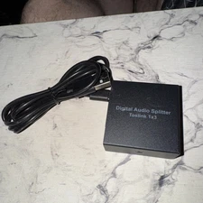 Portta 1x3 Splitter Digital SPDIF Toslink Optical Splitter