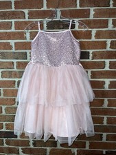 NEW Girls Pink Sequin Tulle Party Dress - Size 10 - Wonder Nation