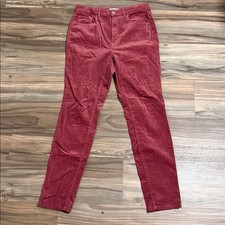 LOFT Curvy High Waist Skinny Dark Pink 5Pocket Corduroy Pants Women s Sz. 28/6