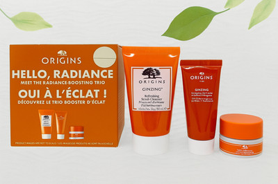 Origins Hello, Radiance Meet The Radiance-Boosting Mini Trio Set -Scrub Cleanser