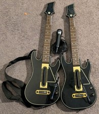 PS4 Guitar Hero Lot Wireless Guitar (2) Strap...