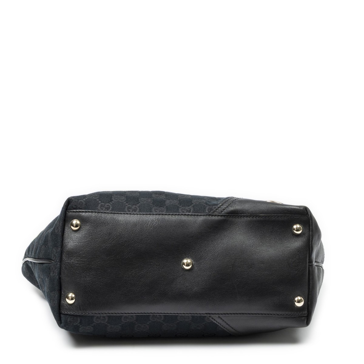 Gucci Black Small Britt Shoulder Bag Monogrammed Canvas View 6