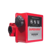 1" Mechanical Fuel Meter 19-75 LPM, 3-Digital Aluminum Diesel Gasoline Flow L...