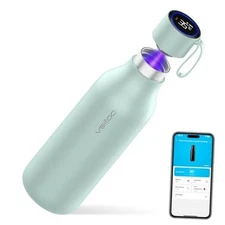  Self Cleaning Water Bottle，Insulated Water Bottle with 33oz Smart Blue