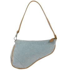 Christian Dior Light Blue Denim Saddle Handbag PZ0301 155394
