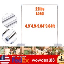 10x10ft Heavy Duty Pipe and Drape Kit Photography Backdrop Stand Telescopic Pipe