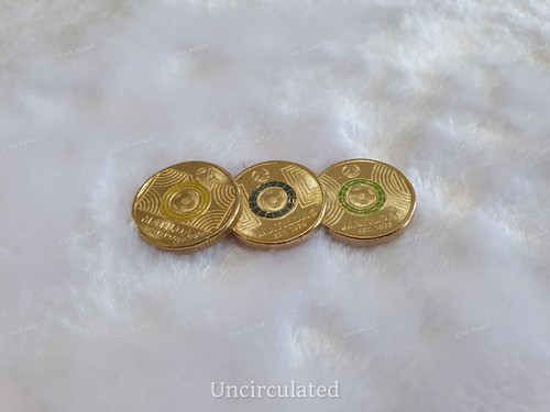 Matildas 2023 Set of 3 Football Soccer Two Dollar $2 Coins Matilda Australia UNC - Afbeelding 6 van 6