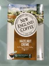NEW ENGLAND COFFEE HAZELNUT CREME K-CUP PODS 12CT