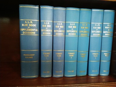 7 ALR Blue Book of Supplemental Decisions American Law Reports 1946-89 Vtg books