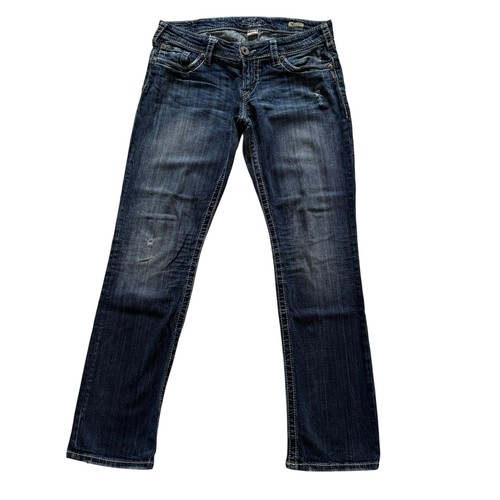Silver Jeans BERKLEY Women’s Size W30 / L32 Straight Distressed Jeans - Picture 15 of 15