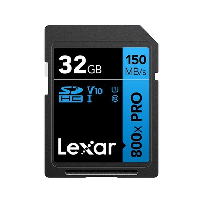Lexar High-Performance 800x PRO BLUE Series 32GB SDHC Memory Card Class 10 UHS-I