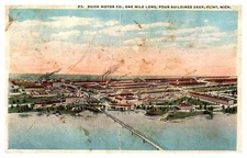 Postcard FACTORY SCENE Flint Michigan MI o/19 AT6954