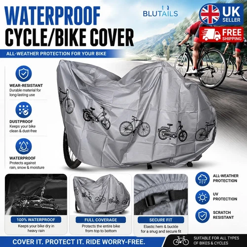 Waterproof Cycle Bike Bicycle Cover Outdoor Rain Dust Sun UV Storage Protector - Picture 1 of 9