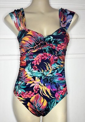 Magicsuit by Miraclesuit Natalie One Piece in Belize in Navy Multi Size 8