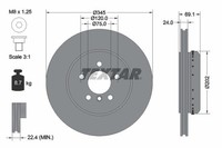 2X Textar Bremsscheibe Pro+ 92253925 FüR BMW F11 F13 F10 F12 F01 F07 F06 F02 5Er