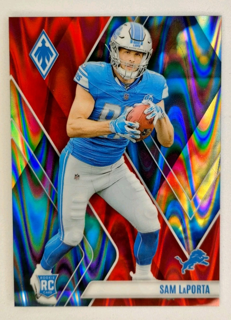 2023 Panini Phoenix  #115 Sam LaPorta (RC) Red Seismic Base  /199