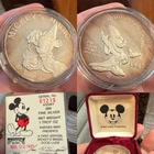 1987 Mickey's Magic Good Luck 1 oz .999 Silver Round Disney Rarities Mint COA