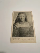 Ambrosianna Beltraffio G A Disegno Barbara Vintage Postcard Artist Painting