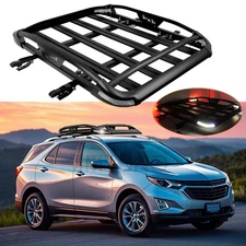 For Chevy Equinox 50" Roof Rack Cargo Basket Luggage Carrier Crossbar w/ Lights