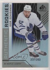 2018 Upper Deck SP Game Used Authentic Rookies Rainbow /292 Igor Ozhiganov 0g67