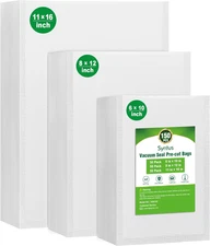 Vacuum Sealer Bags, 150 Gallon 11" X 16" and Quart 8" X 12" and Pint 6" X 10" Co