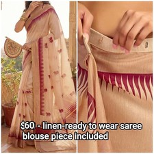 Ready to wear saree waist size 34 to 44