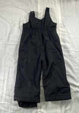 Lands' End Kids Snow Bib Pants Size S Black Insulated Winter Outdoor Overall