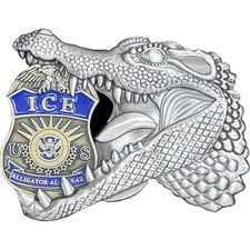 EL19-5 ICE Agent Alligator Alcatraz ICE Agent Challenge Coin Florida Gator