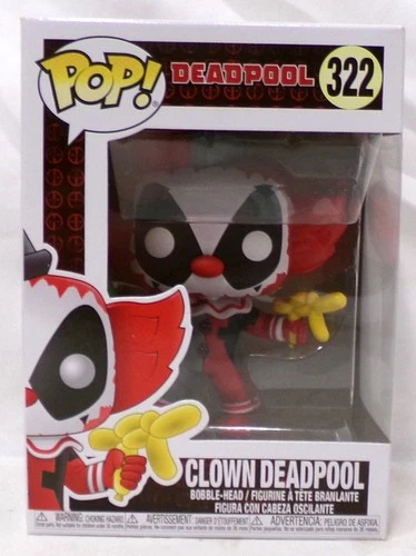 Funko Pop! 322 Clown Deadpool Marvel Vinyl Figure New 2018