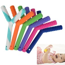 Kids Chewing Tube Y-Shape Chewy Teether Baby Oral Motor Chew Tools Tuxtured HB