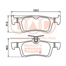 IAP QUALITY PARTS Bremsbeläge Satz Hinten Bremsklötze passend für PEUGEOT