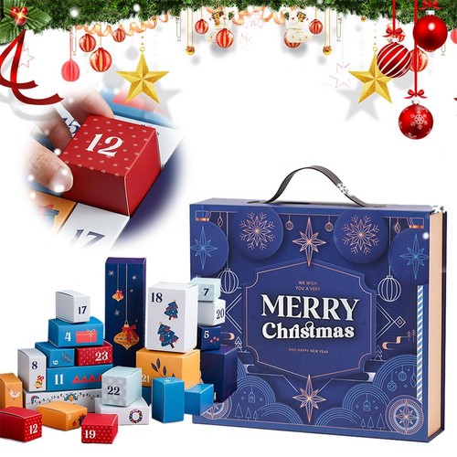 Christmas Boxes Empty Advent Calendar to Fill Yourself 24 Days Countdown N W - Picture 4 of 16
