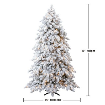 Holiday Time TG76M2N04D01 7.5' Pre-Lit Lincoln Pine Green Flocked