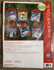 Dimensions Cross Stitch Kit Christmas Pal Ornaments 6 70-08842 Holiday Crafts