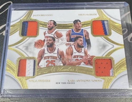 2024-25 Panini Flawless Quad Patch Gold Brunson Bridges Towns McBride /10