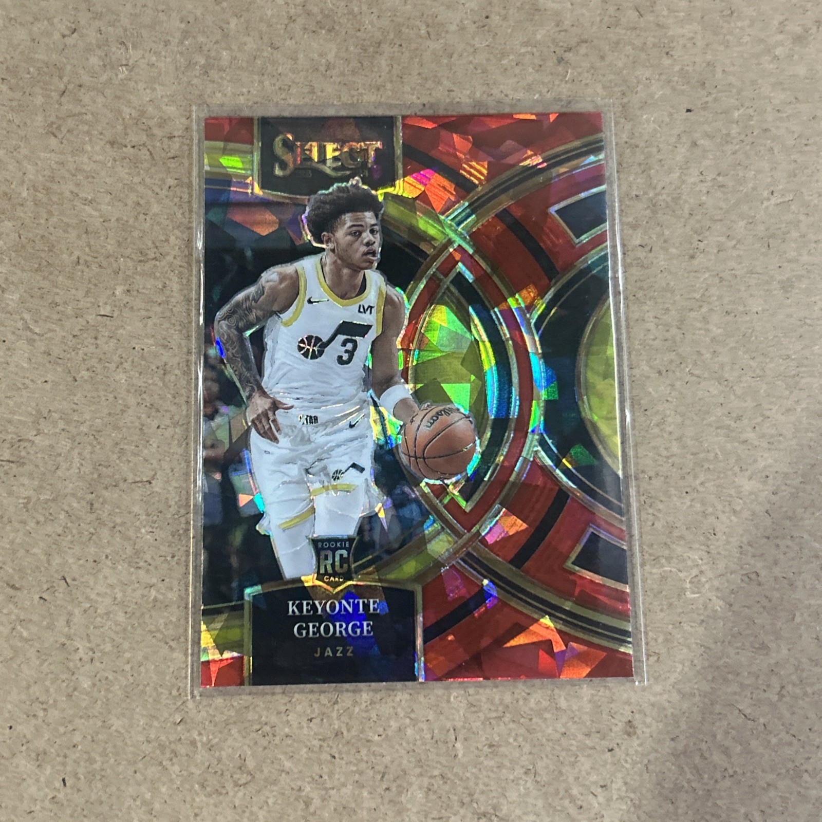 2023-24 Panini Select - Premier Level Keyonte George #109 Red Cracked Ice Prizm